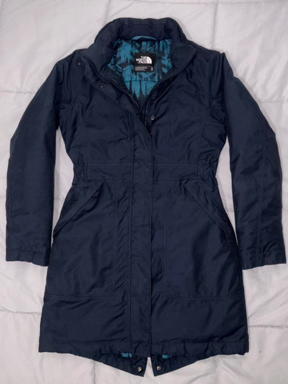 The North Face Women's Navy Parka Trench Coat